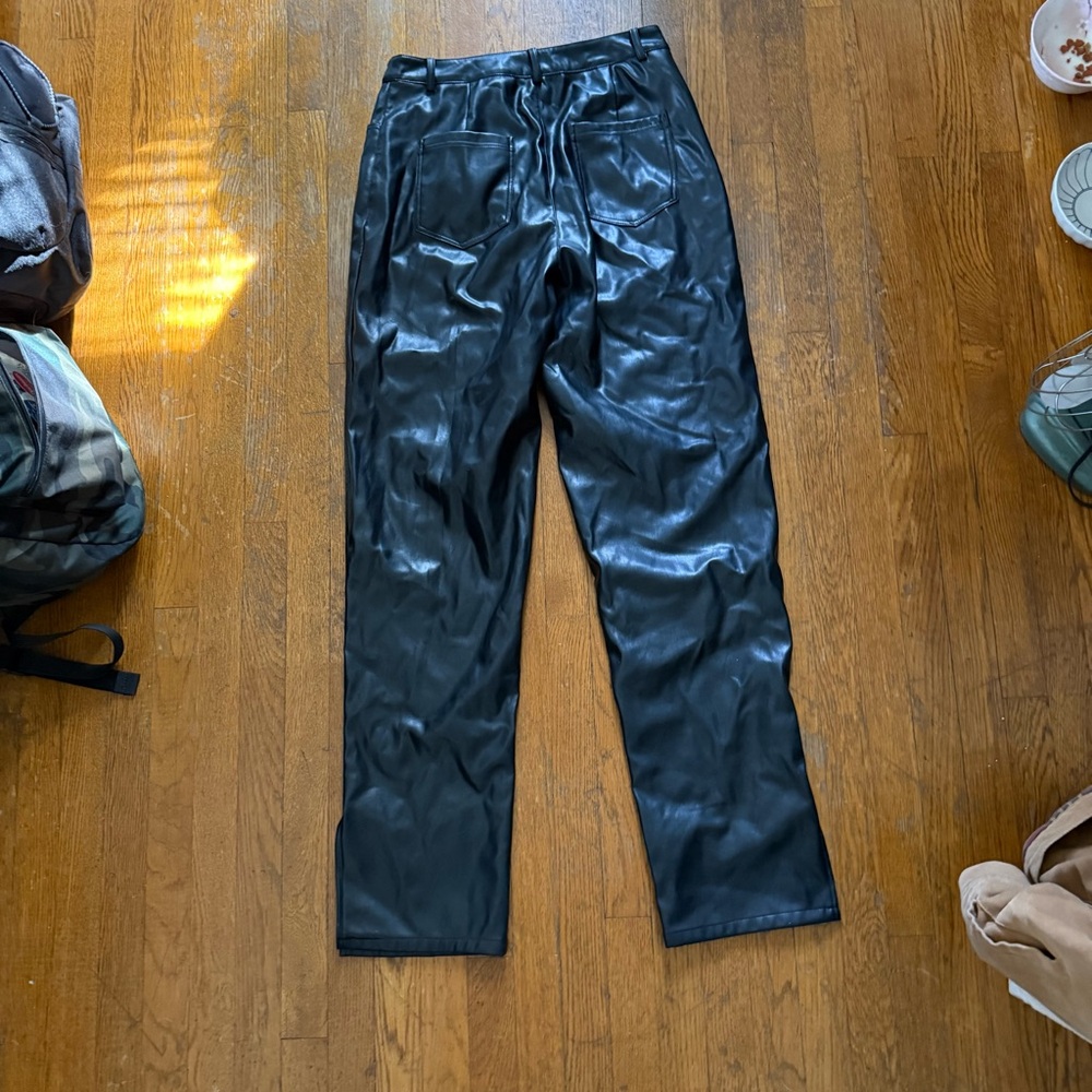 Men's Black Leather Pants